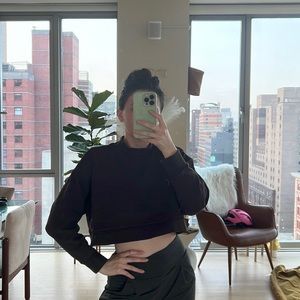 DONATED! We Wore What Brown Boxy Cropped Sweater